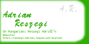 adrian reszegi business card